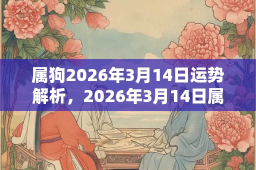 属狗2026年3月14日运势解析，2026年3月14日属狗人运势好吗？