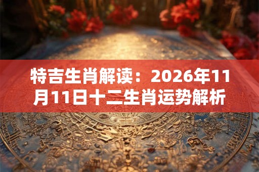 特吉生肖解读：2026年11月11日十二生肖运势解析