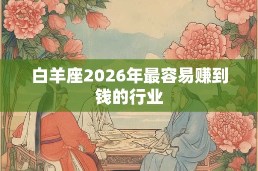 白羊座2026年最容易赚到钱的行业