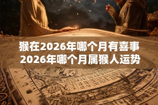 猴在2026年哪个月有喜事 2026年哪个月属猴人运势旺盛