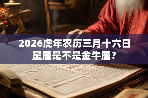2026虎年农历三月十六日星座是不是金牛座？