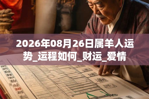 2026年08月26日属羊人运势_运程如何_财运_爱情