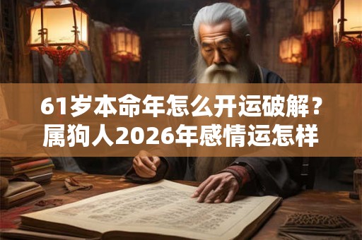 61岁本命年怎么开运破解？属狗人2026年感情运怎样？