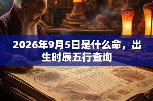 2026年9月5日是什么命，出生时辰五行查询