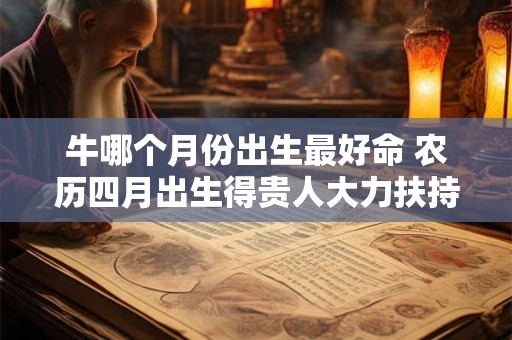 牛哪个月份出生最好命 农历四月出生得贵人大力扶持