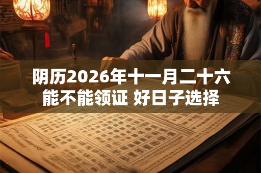 阴历2026年十一月二十六能不能领证 好日子选择