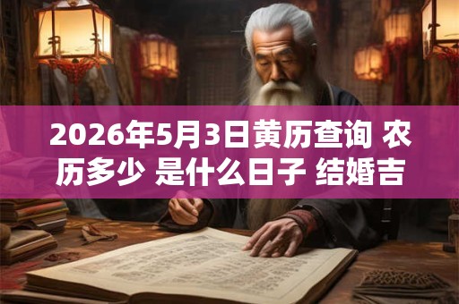 2026年5月3日黄历查询 农历多少 是什么日子 结婚吉时