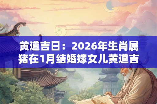 黄道吉日：2026年生肖属猪在1月结婚嫁女儿黄道吉日