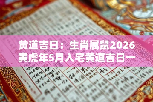 黄道吉日：生肖属鼠2026寅虎年5月入宅黄道吉日一览表