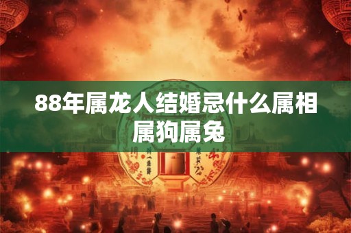 88年属龙人结婚忌什么属相 属狗属兔 88年属龙人结婚忌什么属相 属狗属兔