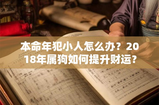 本命年犯小人怎么办？2018年属狗如何提升财运？