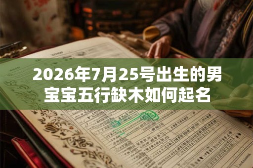 2026年7月25号出生的男宝宝五行缺木如何起名