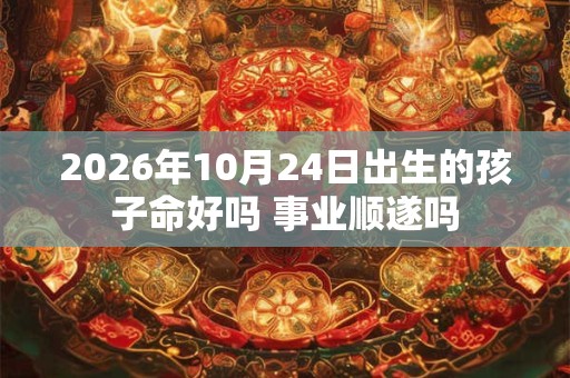 2026年10月24日出生的孩子命好吗 事业顺遂吗