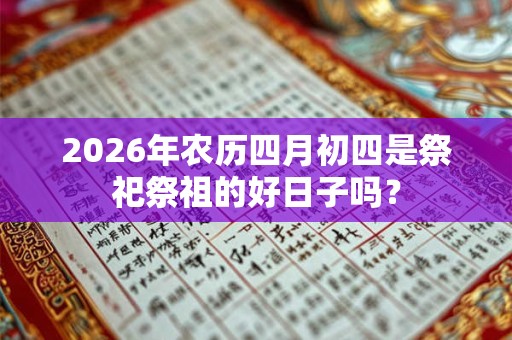2026年农历四月初四是祭祀祭祖的好日子吗？