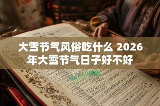大雪节气风俗吃什么 2026年大雪节气日子好不好