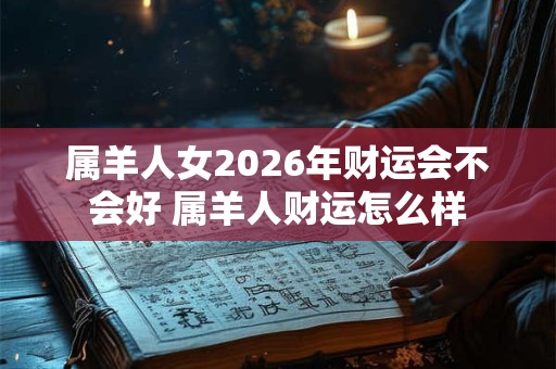 属羊人女2026年财运会不会好 属羊人财运怎么样