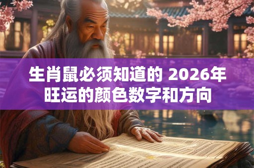 生肖鼠必须知道的 2026年旺运的颜色数字和方向