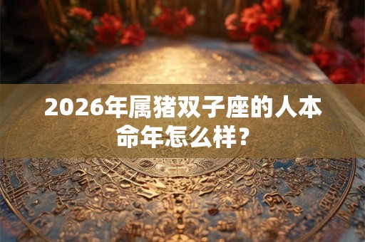 2026年属猪双子座的人本命年怎么样？