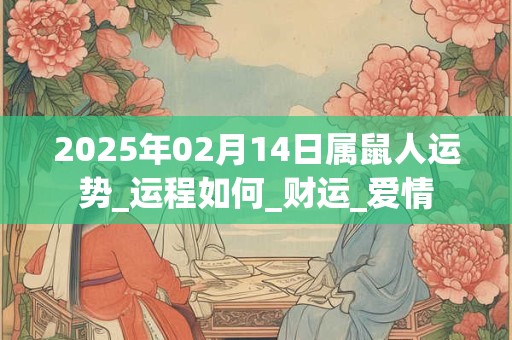 2025年02月14日属鼠人运势_运程如何_财运_爱情