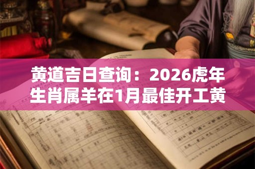 黄道吉日查询：2026虎年生肖属羊在1月最佳开工黄道吉日