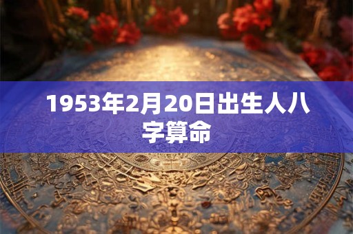 1953年2月20日出生人八字算命