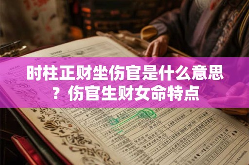 时柱正财坐伤官是什么意思？伤官生财女命特点