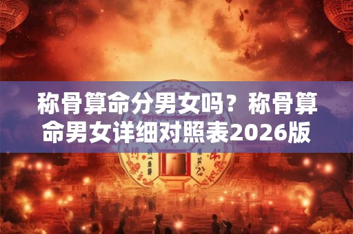 称骨算命分男女吗？称骨算命男女详细对照表2026版本