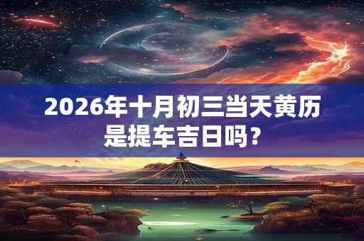 2026年十月初三当天黄历是提车吉日吗？