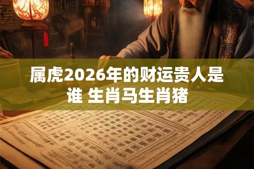 属虎2026年的财运贵人是谁 生肖马生肖猪