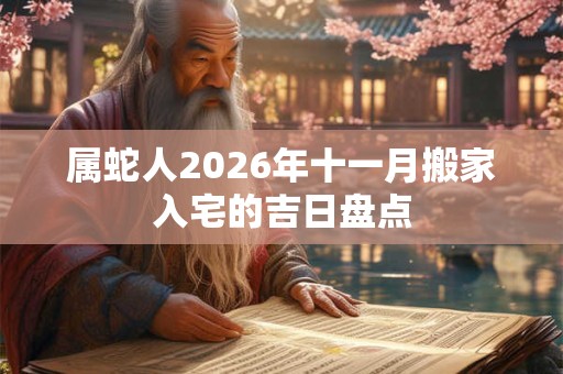 属蛇人2026年十一月搬家入宅的吉日盘点