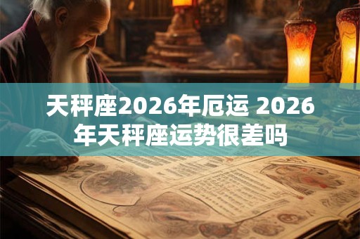 天秤座2026年厄运 2026年天秤座运势很差吗