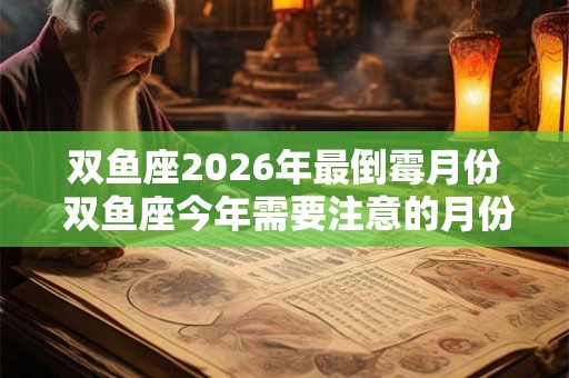 双鱼座2026年最倒霉月份 双鱼座今年需要注意的月份