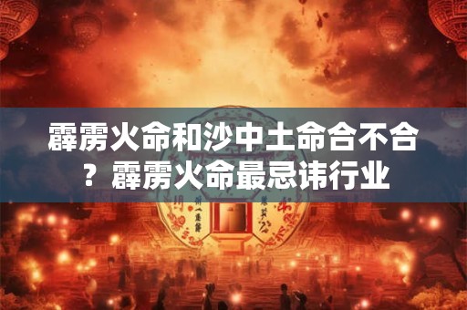 霹雳火命和沙中土命合不合？霹雳火命最忌讳行业