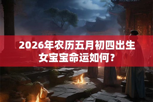 2026年农历五月初四出生女宝宝命运如何？