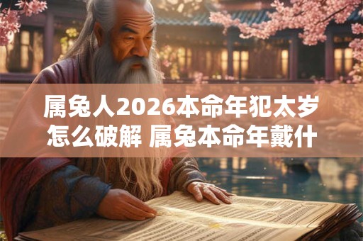 属兔人2026本命年犯太岁怎么破解 属兔本命年戴什么转运