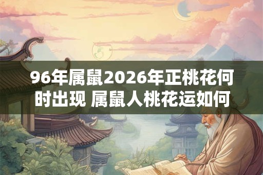 96年属鼠2026年正桃花何时出现 属鼠人桃花运如何