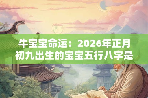 牛宝宝命运：2026年正月初九出生的宝宝五行八字是什么