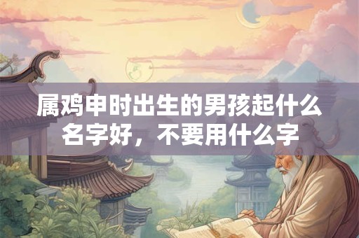 属鸡申时出生的男孩起什么名字好，不要用什么字