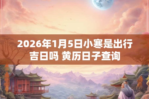 2026年1月5日小寒是出行吉日吗 黄历日子查询