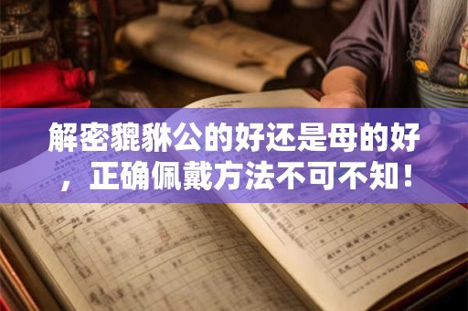 解密貔貅公的好还是母的好，正确佩戴方法不可不知！