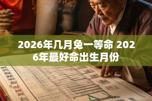 2026年几月兔一等命 2026年最好命出生月份