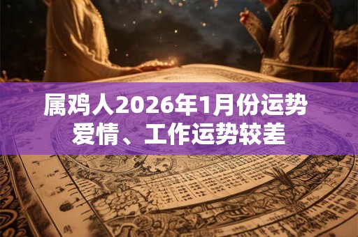 属鸡人2026年1月份运势 爱情、工作运势较差