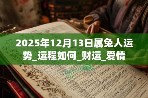 2025年12月13日属兔人运势_运程如何_财运_爱情