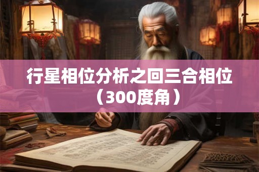 行星相位分析之回三合相位（300度角）