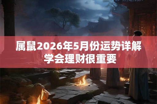 属鼠2026年5月份运势详解 学会理财很重要