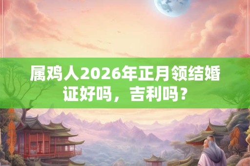 属鸡人2026年正月领结婚证好吗，吉利吗？