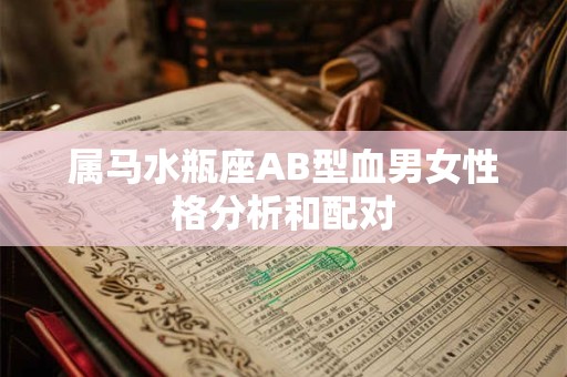 属马水瓶座AB型血男女性格分析和配对