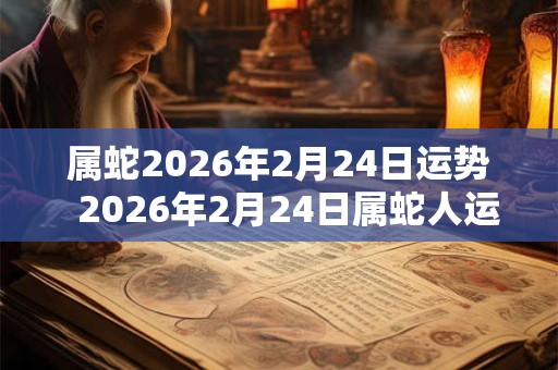 属蛇2026年2月24日运势  2026年2月24日属蛇人运势详解