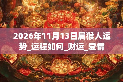 2026年11月13日属猴人运势_运程如何_财运_爱情