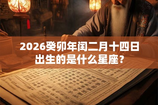 2026癸卯年闰二月十四日出生的是什么星座？